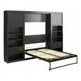 thumbnail image 1 of Pemberly Row Modern Full Wall Bed Cabinet Bundle in Black Oak, 1 of 15