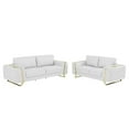 thumbnail image 1 of Pemberly Row Modern Genuine Italian Leather Upholstered Sofa Set, 1 of 18