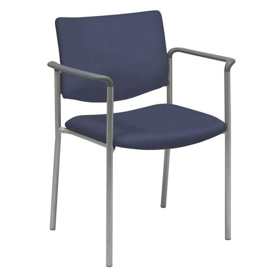 Pemberly Row Modern Guest Chair - Arms - Grape Vinyl Seat & Back