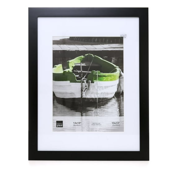 Pemberly Row Modern Langford Frame Black Black Engineered Wood