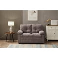 thumbnail image 1 of Pemberly Row Modern Linen Living Room Loveseat in Light Gray, 1 of 9