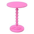 thumbnail image 1 of Pemberly Row Modern MDF/Solid Pine Wood/Painted Spindle Table in Pink, 1 of 5