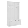 thumbnail image 1 of Pemberly Row Modern MDF Wood/Birch Veneer Hall Tree in White, 1 of 13