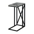 thumbnail image 1 of Pemberly Row Modern Metal C End Table with Faux Marble Wood Top in Gray/Black, 1 of 5