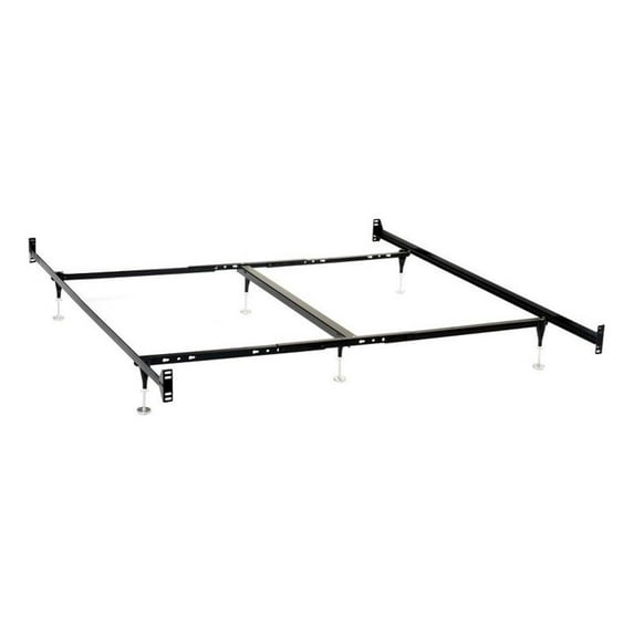 Pemberly Row Modern Metal California King Bed Frame in Black