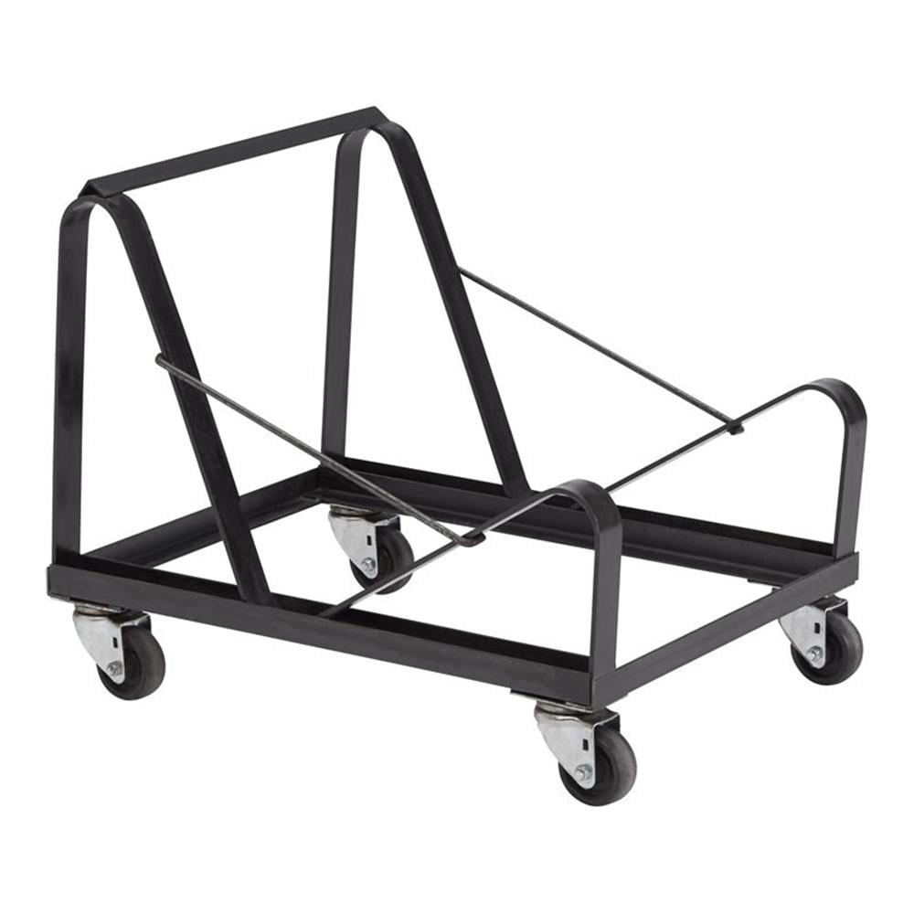 Pemberly Row Modern Metal Dolly for Series 8600 Chairs in Black Powder-Coated