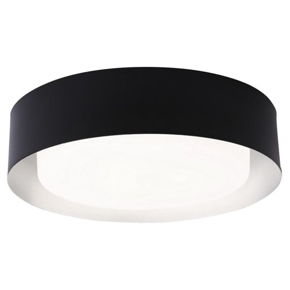 Pemberly Row Modern Metal Flush Mount Ceiling Light in Silver