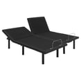 thumbnail image 1 of Pemberly Row Modern Metal Model G Adjustable Twin Long Bed Base in Black, 1 of 5