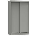 thumbnail image 1 of Pemberly Row Modern Modern Wood Double Sliding Door Wardrobe in Light Gray, 1 of 3