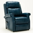 thumbnail image 1 of Pemberly Row Modern Navy Blue Faux Leather Traditional Lift Chair, 1 of 17