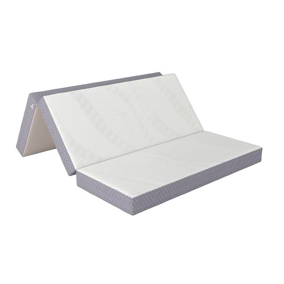 Pemberley Row Memory Foam Gray Folding Mattress Tri-Fold Compact 79" x 60" x 6"