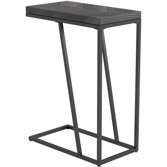 Modren Rectangular Side Table Pemberly Row Modern Rectangular Accent Table in Rustic Grey Finish ...