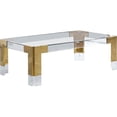 thumbnail image 1 of Pemberley Row Glass Gold Coffee Table Rectangular Contemporary 47" Unassembled, 1 of 5