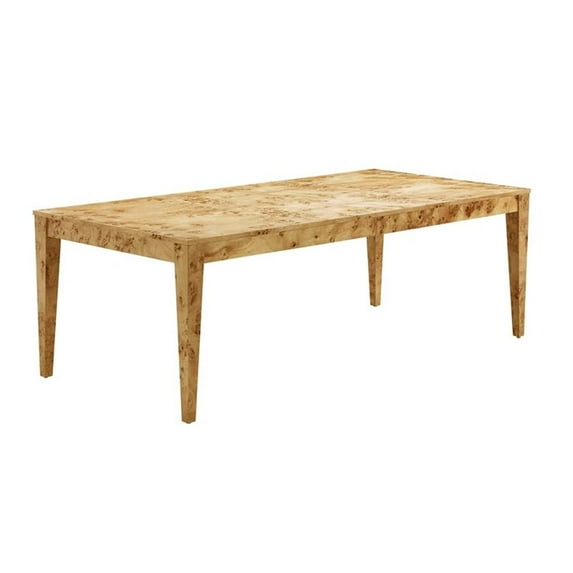 Pemberley Row Wood Burl Natural Rectangular Dining Table 90" Unassembled
