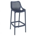 thumbnail image 1 of Pemberly Row Modern Resin Polypropylene Patio Bar Stool in Dark Gray, 1 of 7