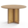 thumbnail image 1 of Pemberly Row Modern Round Dining Table with Cane Base in Natural, 1 of 5