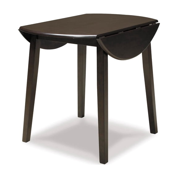 Pemberley Row Select Birch Veneer Dark Brown Dining Table Round Drop Leaf Compact 36" Unassembled