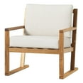 thumbnail image 1 of Pemberly Row Modern Slat Back Solid Wood Club Chair - Natural, 1 of 7
