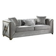 thumbnail image 1 of Pemberly Row Modern Sofa in Gold Finish Made with Wood in Cream Color, 1 of 7