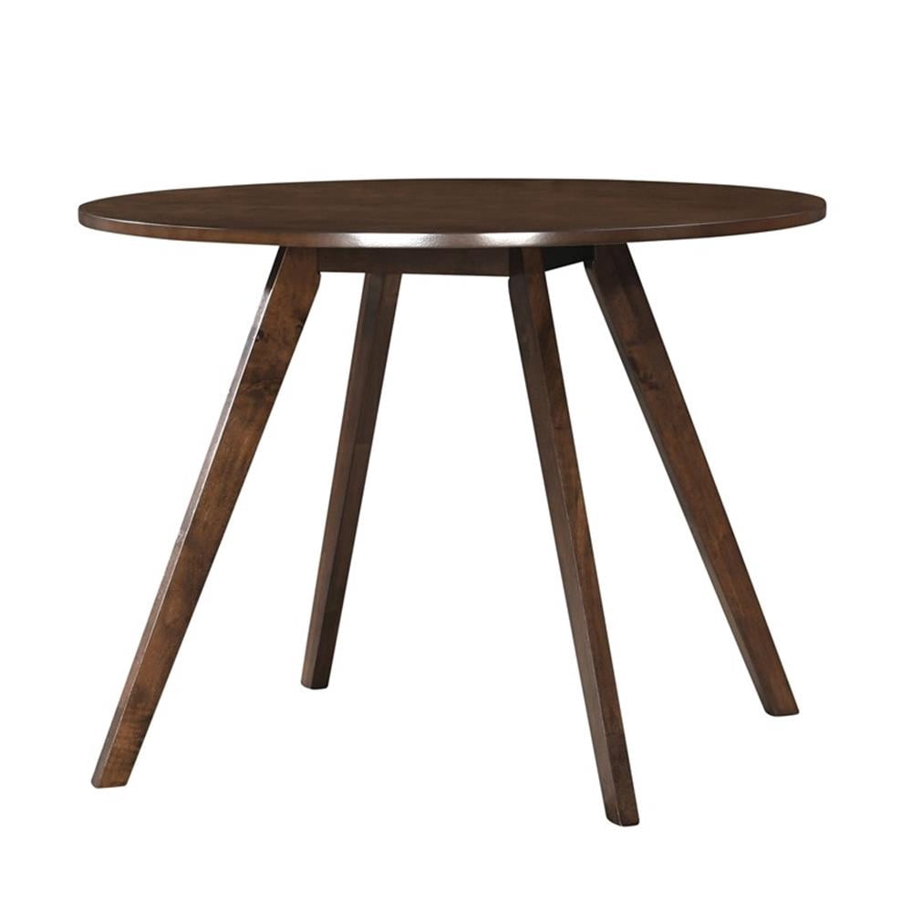 Pemberly Row Modern Solid Wood 39.5" Round Dining Table in Walnut ...