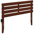 thumbnail image 1 of Pemberly Row Modern Solid Wood Queen Headboard w/ USB Charging Station in Walnut, 1 of 3