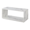 thumbnail image 1 of Pemberly Row Modern Square Coffee Table in Faux White Marble, 1 of 4