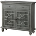 thumbnail image 1 of Pemberly Row Modern Texture Grey Two Drawer Two Door Cupboard, 1 of 6