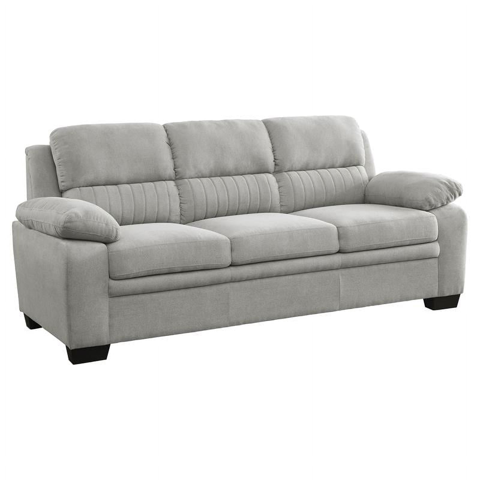 Pemberly Row Modern Textured Fabric Sofa with Pillowtop Arms in Light
