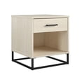 thumbnail image 1 of Pemberly Row Modern Transitional Kelly Nightstand in Ivory Oak, 1 of 12