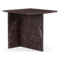 thumbnail image 1 of Pemberly Row Modern Transitional Marble End Table in Red Finish, 1 of 8
