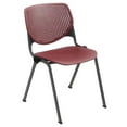 thumbnail image 1 of Pemberly Row Modern Transitional Plastic Stack Chair in Burgundy, 1 of 2