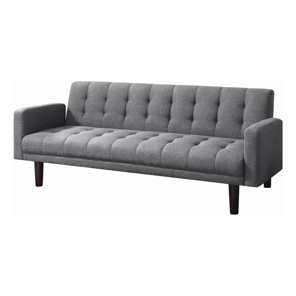 Pemberly Row Modern Tufted Fabric Upholstered Sofa Bed in Gray ...