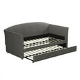 thumbnail image 1 of Pemberly Row Modern Upholstered Daybed and Trundle in Gray Linen, 1 of 12