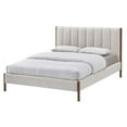 thumbnail image 1 of Pemberly Row Modern Upholstered Platform Queen Bed in Cream Fabric, 1 of 10