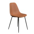 thumbnail image 1 of Pemberly Row Modern Vegan Leather Side Chairs (Set of 2) in Brown, 1 of 7