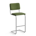 thumbnail image 1 of Pemberley Row Velvet Forest Bar Stool Strong Metal S-Frame 19"W x 19.5"D x 47"H Unassembled, 1 of 5
