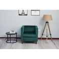 thumbnail image 1 of Pemberly Row Modern Velvet Nail Head Livingroom Chair in Green, 1 of 3