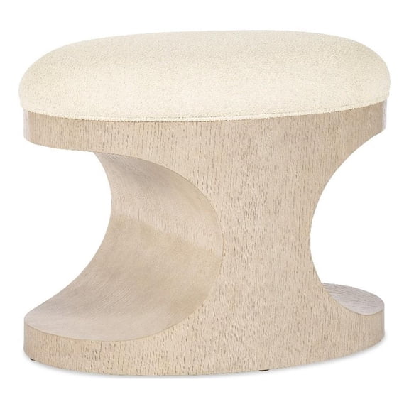 Pemberly Row Modern Westwood Bed Bench with Ivory Fabric Seat Furnishings