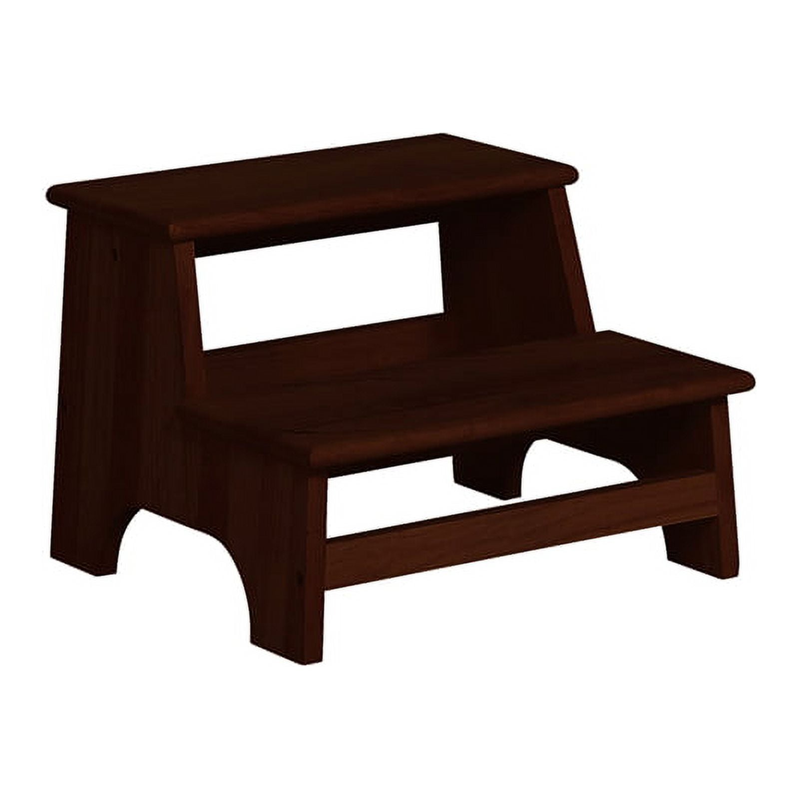 Pemberly Row Modern Wood Bed Step in Espresso