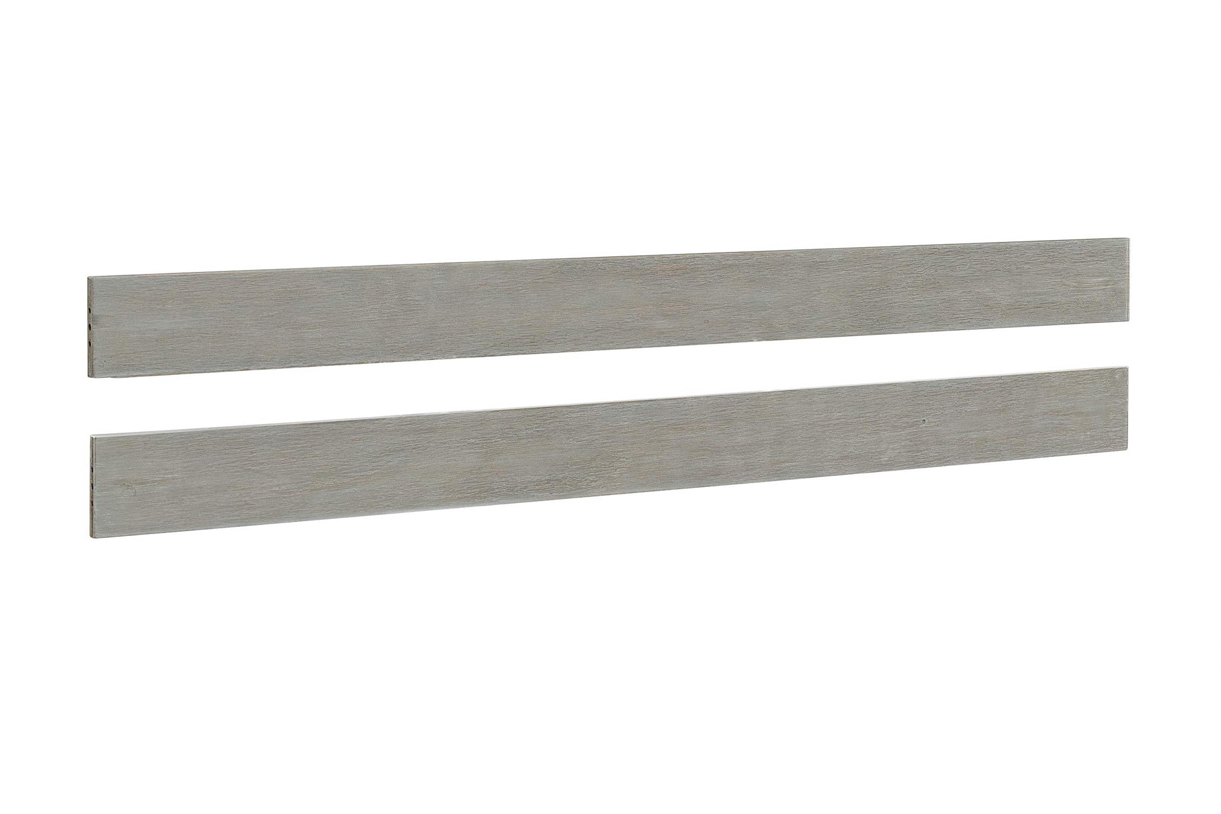 Pemberly Row Modern Wood Full Size Bedrails in Dawn Gray Finish