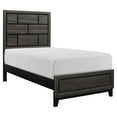 thumbnail image 1 of Pemberly Row Modern Wood Grain on Melamine Veneer Twin Bed in Gray, 1 of 5