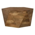 thumbnail image 1 of Pemberly Row Modern Wood Hexagonal Shaped Top Coffee Table in Natural, 1 of 2
