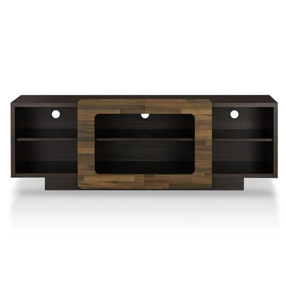 Pemberly Row Modern Wood Storage 62-Inch TV Stand in Brown Wenge