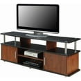 thumbnail image 1 of Pemberly Row Modern Wood TV Stand for TVs up to 59" in Cherry/Black, 1 of 4