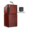 thumbnail image 1 of Pemberly Row Modern Wood Veneer Table Lectern in Mahogany/Walnut, 1 of 7