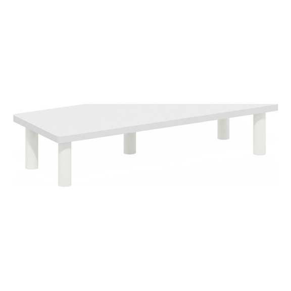 Pemberly Row Monitor Riser Stand with No Tools Assembly in White
