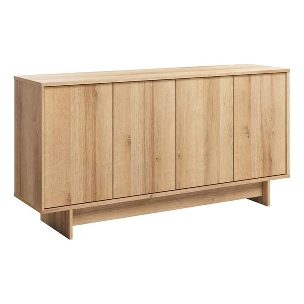 Pemberly Row Natural Oak Sideboard Buffet with Storage — free download