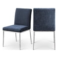 thumbnail image 1 of Pemberly Row Navy Chenille Fabric Dining Side Chair (Set of 2), 1 of 9