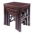 thumbnail image 1 of Pemberly Row 3-Piece Transitional Solid Wood Nesting Table in Cappuccino, 1 of 15