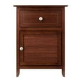 thumbnail image 1 of Pemberly Row Nightstand Accent Table with Drawer and Cabinet in Antique Walnut, 1 of 7